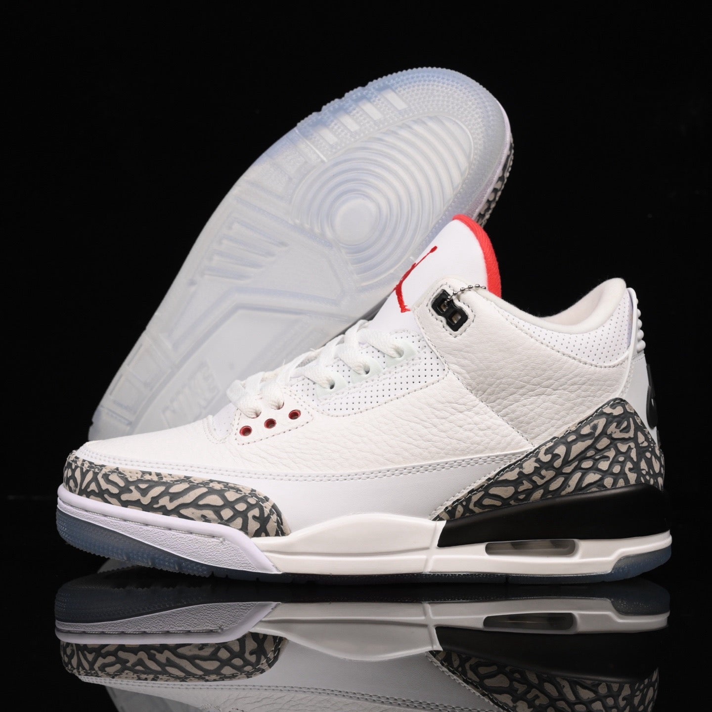 AIR Jordan 3 Retro Free Throw Line White Cement White - - Black Unisex Streetwear Limited Edition