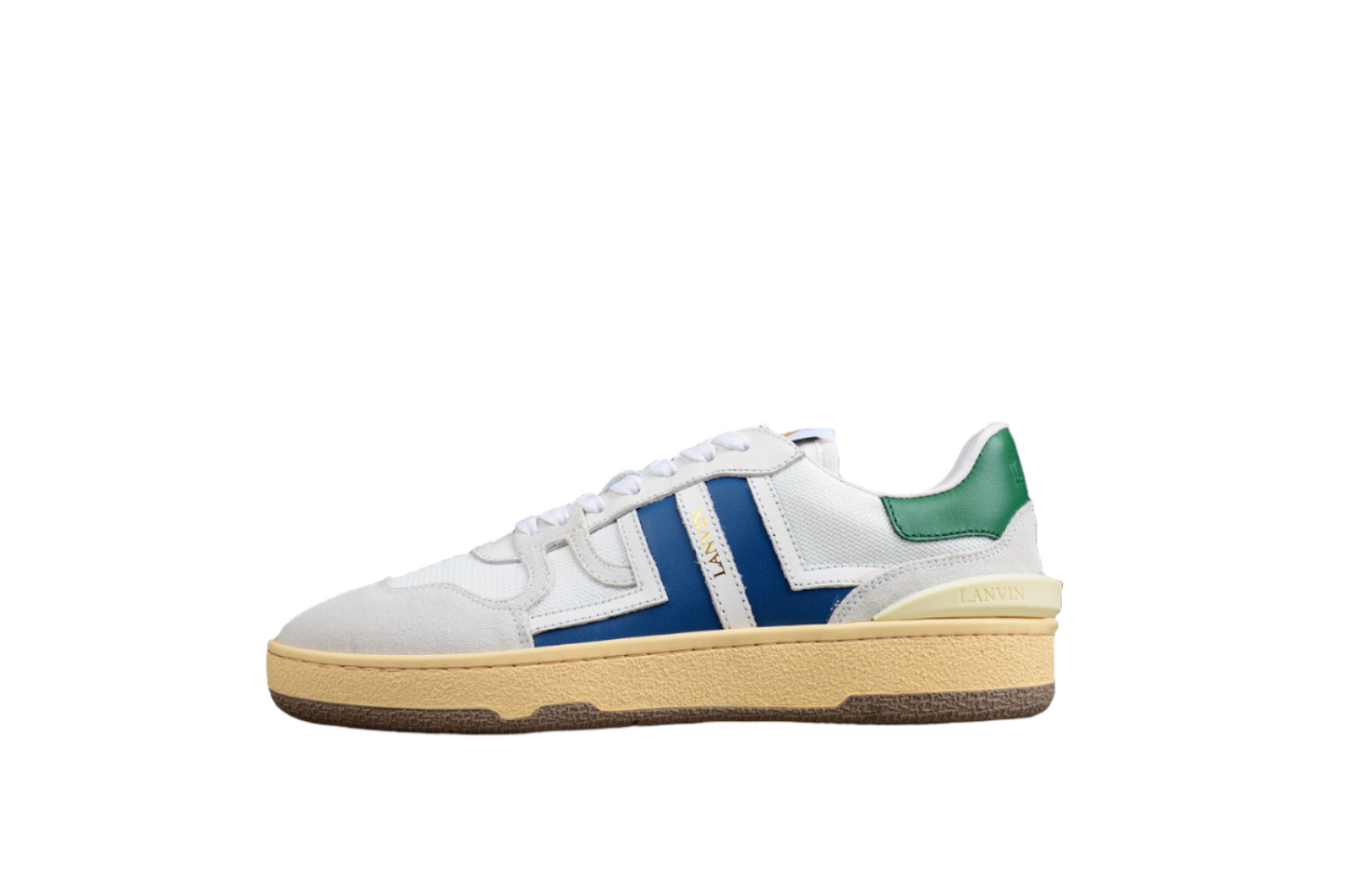 Lanvin Mesh And Suede Sneakers - White Unisex Streetwear Limited Edition - ### Lanvin Mesh and Suede Sneakers Introducing the Lanvin Mesh and Suede Sneakers, a perfect