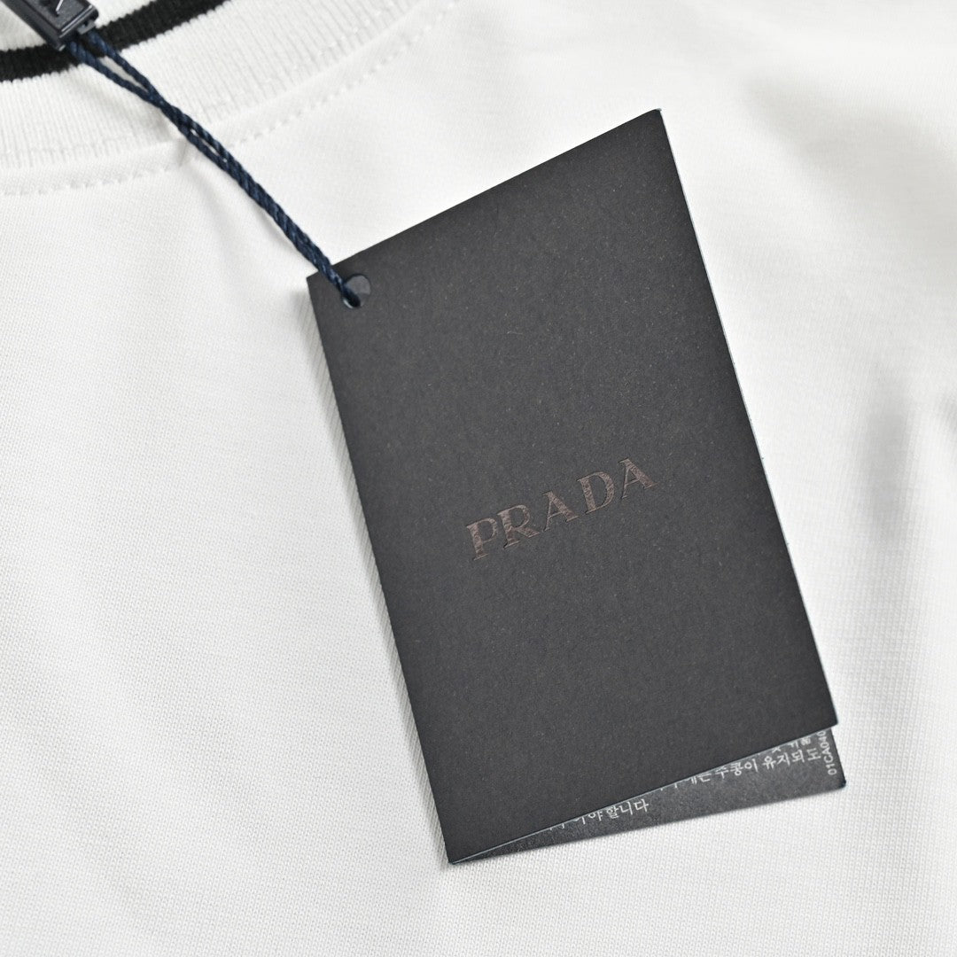 Prada Milano White T-Shirt - detail - replica sneakers