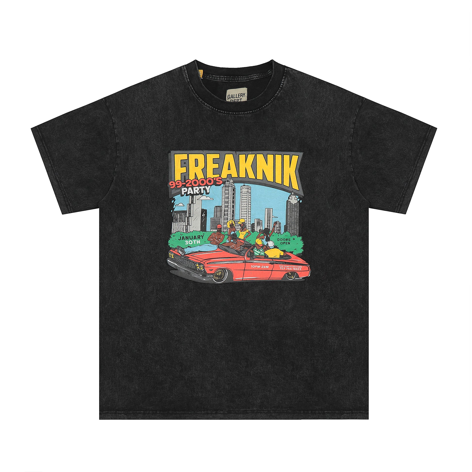 GALLERY Dept T-Shirt - Red Unisex Streetwear Limited Edition - **Gallery Dept. 'Freaknik' T-Shirt** Dive into nostalgic vibes with the Gallery Dept. 'Freaknik' T-Shirt, a