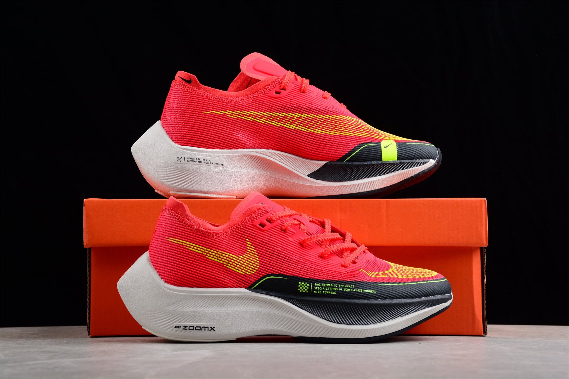 Zoom - Vaporfly Ne - T% 2 Red black And Yellow Unisex Streetwear Limited Edition