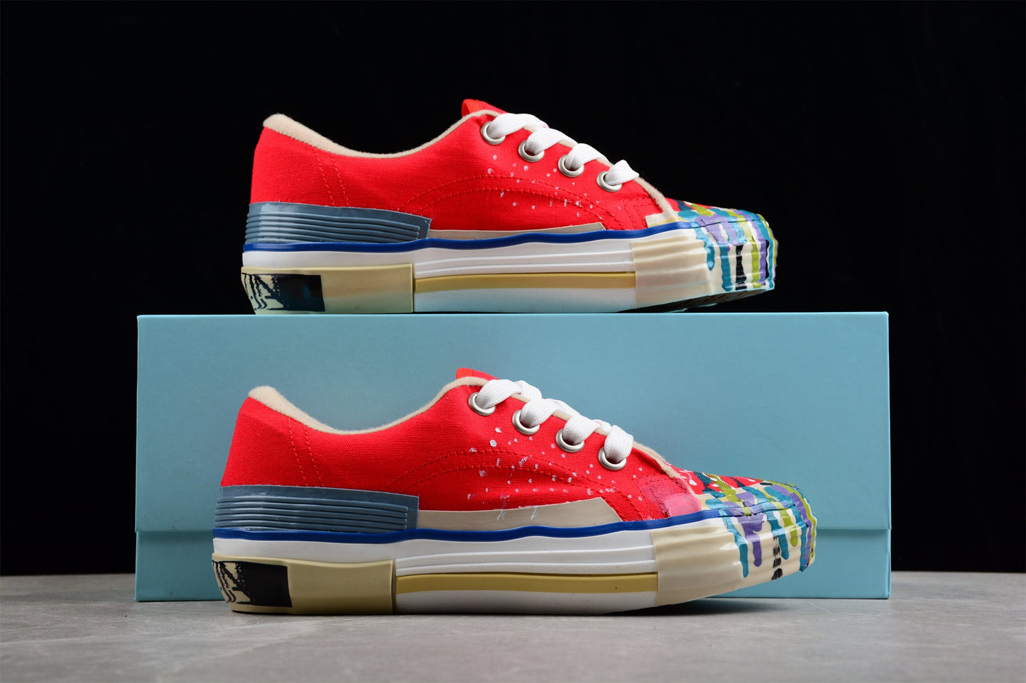 Vibrant Canvas Low Top Sneakers - White Unisex Streetwear Limited Edition - ### Vibrant Canvas Low Top Sneakers Step up your sneaker game with the Vibrant Canvas