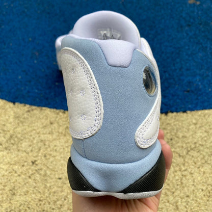 Jordan 13 blue Grey Unisex Streetwear Limited Edition - The Air Jordan 13 Retro in this fresh white and light blue colorway brings a