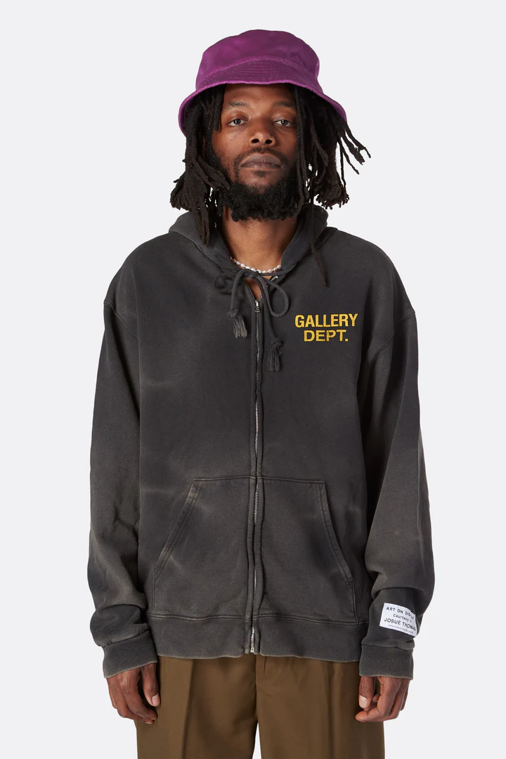 Gallery Dept. Gallery Dept Zip Up Hoodie - detail - replica sneakers