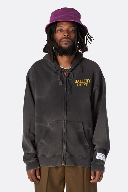 Gallery Dept. Gallery Dept Zip Up Hoodie - detail - replica sneakers