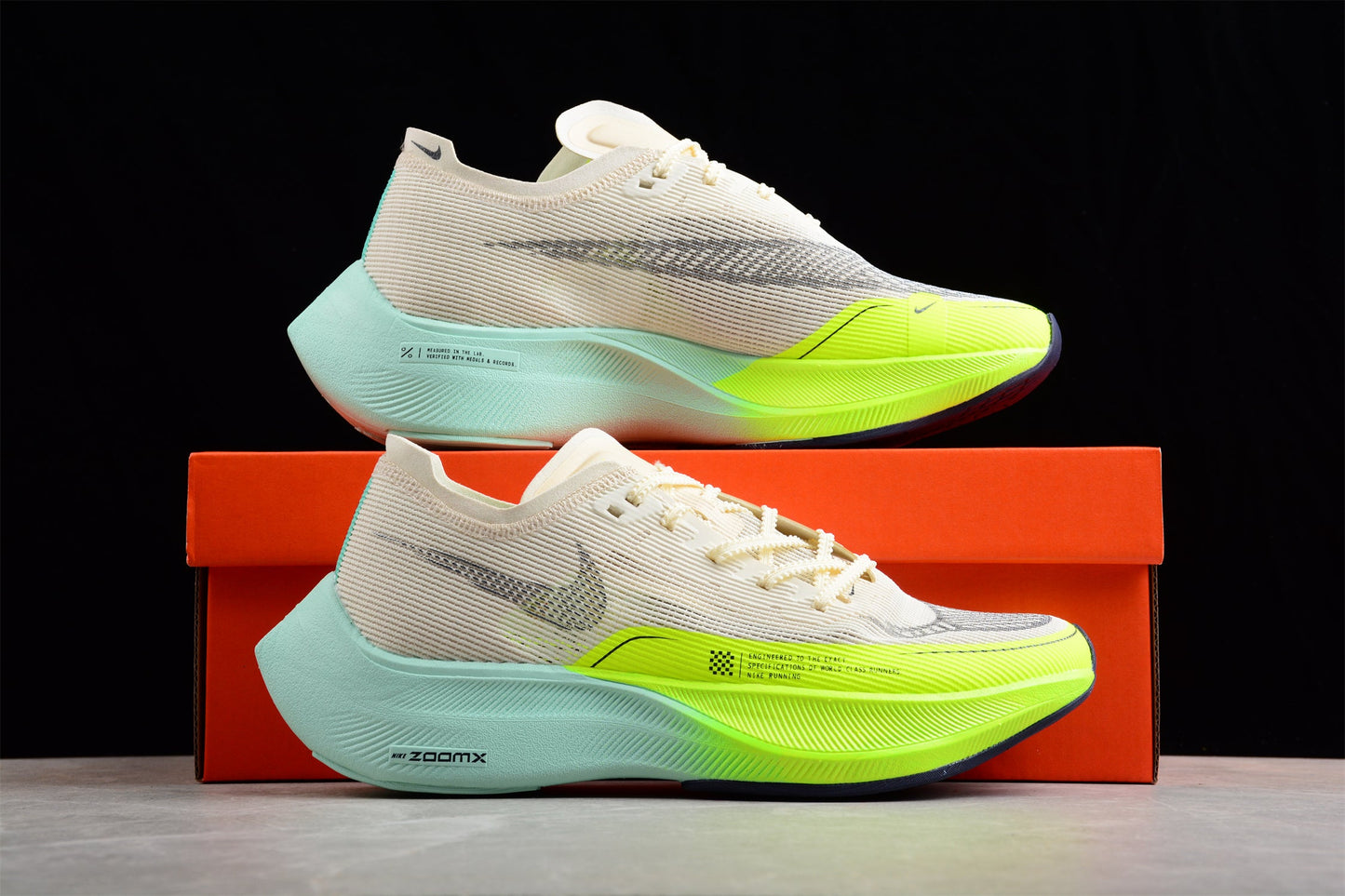 Zoom - Vaporfly Ne - T% 2 Cream neon And Teal - Green Unisex Streetwear Limited Edition