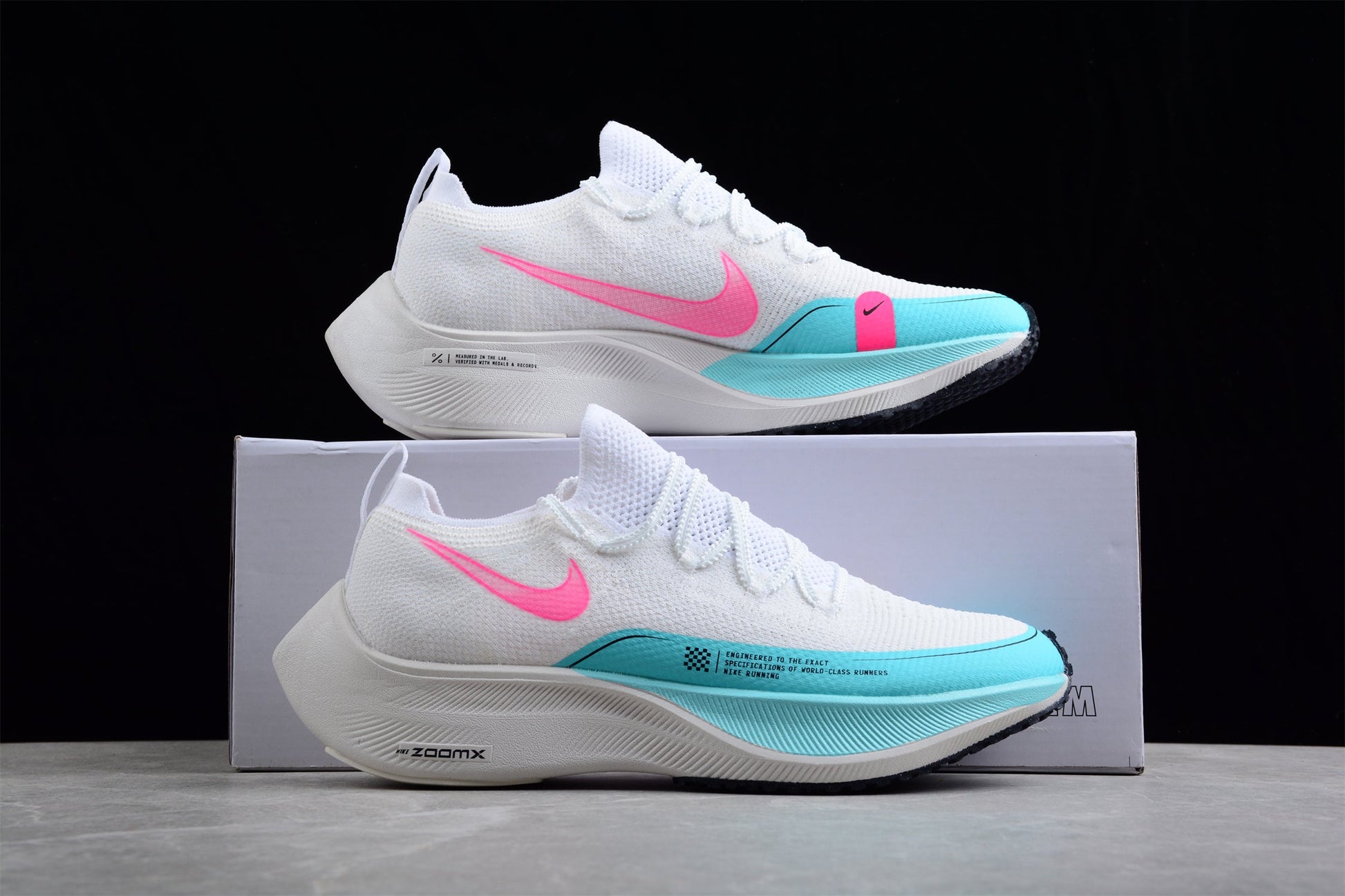 Zoom - Vaporfly Ne - T% 2 White,pink And Turquoise Unisex Streetwear Limited Edition - ### Nike ZoomX Vaporfly NEXT% 2 C White/Pink Elevate your running experience with the Nike