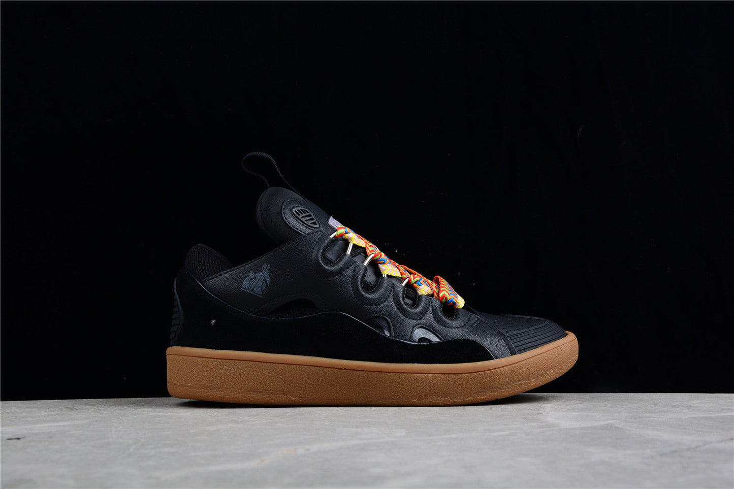 Lanvin And Gum Sole Sneaker T-Shirt - Black Unisex Streetwear Limited Edition - ### Lanvin Black and Gum Sole Sneaker Upgrade your sneaker game with the Lanvin Black