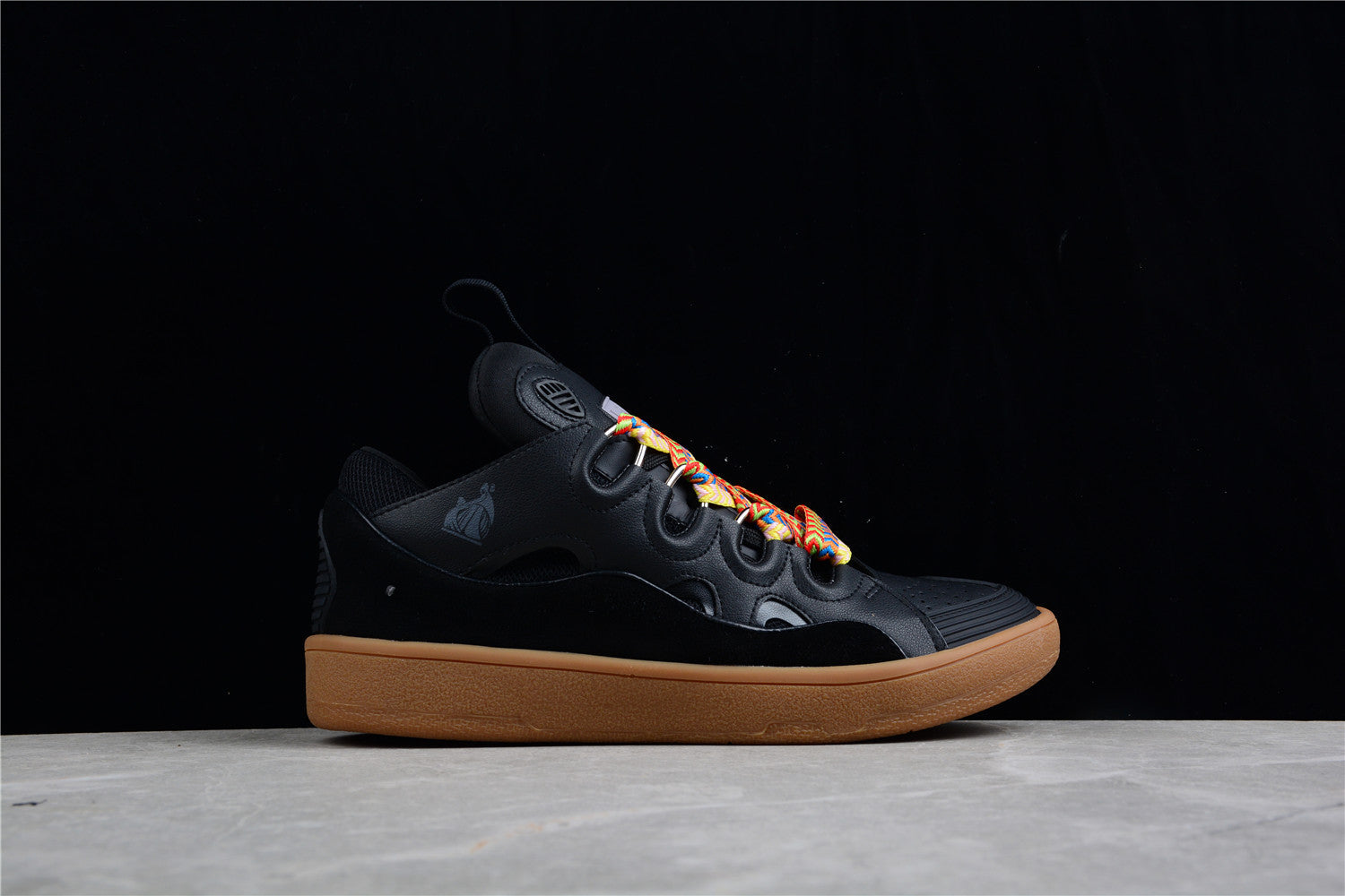 Lanvin And Gum Sole Sneaker T-Shirt - Black Unisex Streetwear Limited Edition - ### Lanvin Black and Gum Sole Sneaker Upgrade your sneaker game with the Lanvin Black