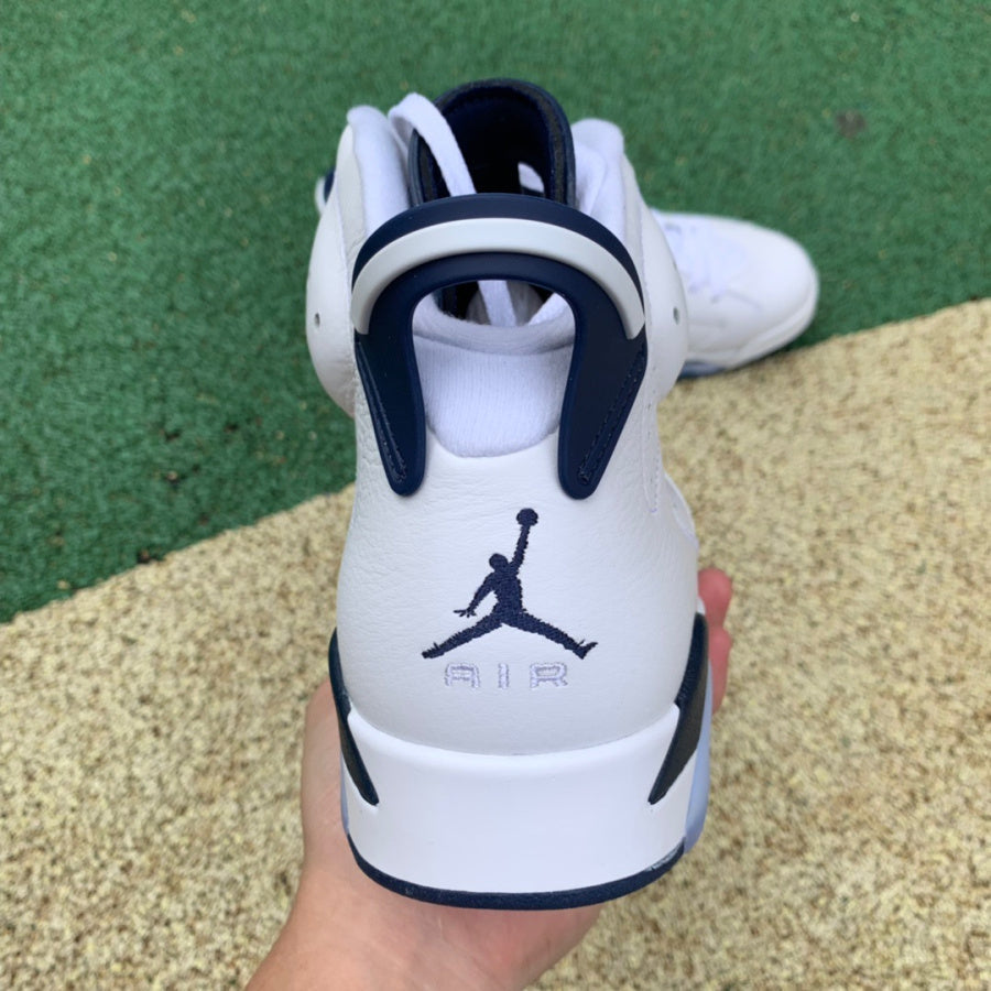 Jordan 6 Midnight Sneakers - Navy Unisex Streetwear Limited Edition - The Air Jordan 6 'Midnight Navy' brings a clean and classic aesthetic to the iconic