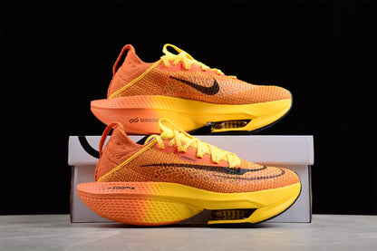 Zoom Alphafly Ne - T% 2 And Orange - Yellow Unisex Streetwear Limited Edition - The Nike Air Zoom Alphafly NEXT% 2 in vibrant yellow and orange is a high-performance