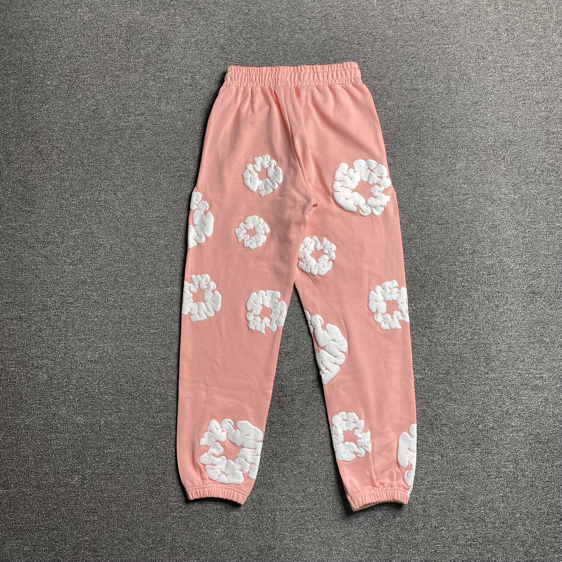 DENIM Tears Cotton Wreath Sweatpants Peach - White Unisex Streetwear Limited Edition