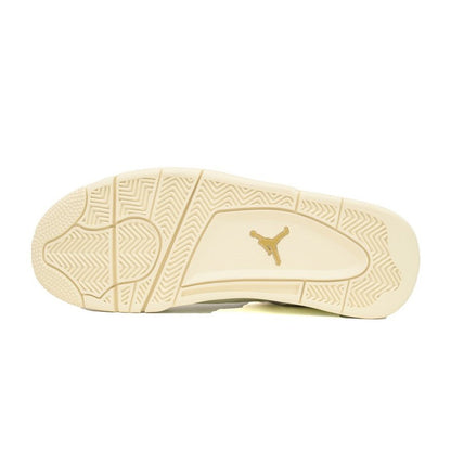 JORDAN 4 - Metallic Gold Sneakers - Red Unisex Streetwear Limited Edition - Step into the realm of luxury with the Jordan 4 x Metallic Gold, a fusion