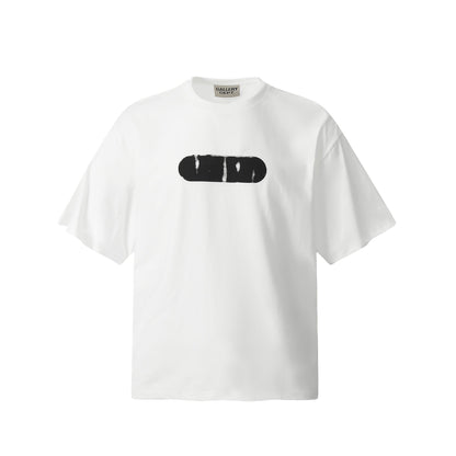 GALLERY Dept 24ss T-Shirt - White Unisex Streetwear Limited Edition - Introducing the Gallery Dept. Hand-Painted Distressed T-Shirt in Deep Red, a unique piece that embodies