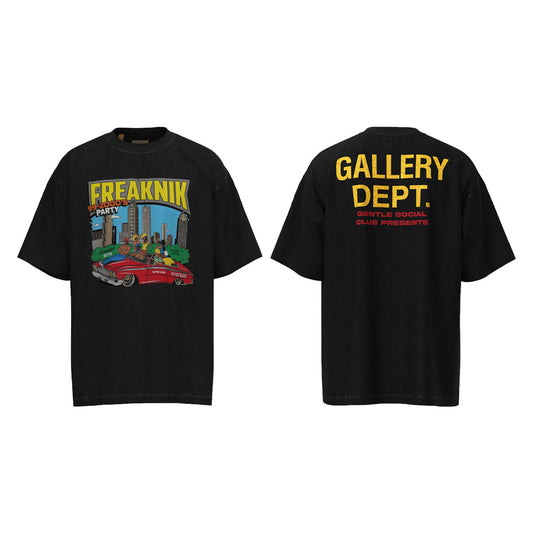 GALLERY Dept T-Shirt - Red Unisex Streetwear Limited Edition - **Gallery Dept. 'Freaknik' T-Shirt** Dive into nostalgic vibes with the Gallery Dept. 'Freaknik' T-Shirt, a