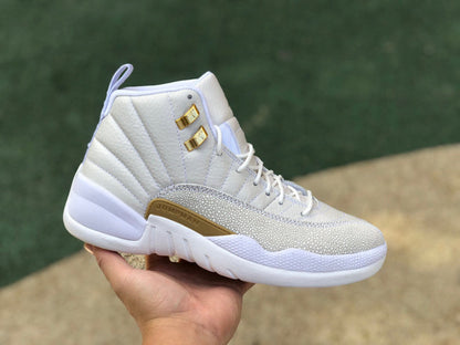 Jordan 12 Ovo - White Unisex Streetwear Limited Edition - Introducing the Air Jordan 12 Retro 'Royalty' edition, a luxurious take on a classic silhouette.