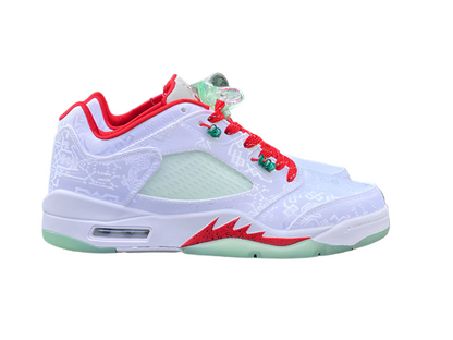 JORDAN 5 - Red - Green - White Unisex Streetwear Limited Edition