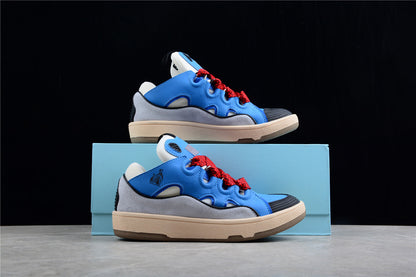 Lanvin Blue And Lace Sneakers - Red Unisex Streetwear Limited Edition - ### Lanvin Blue and Red Lace Sneakers Experience the perfect blend of contemporary design and