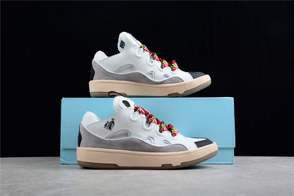 Lanvin And Grey Sneakers - White Unisex Streetwear Limited Edition - ### Lanvin White and Grey Sneakers Step into style with the Lanvin White and Grey