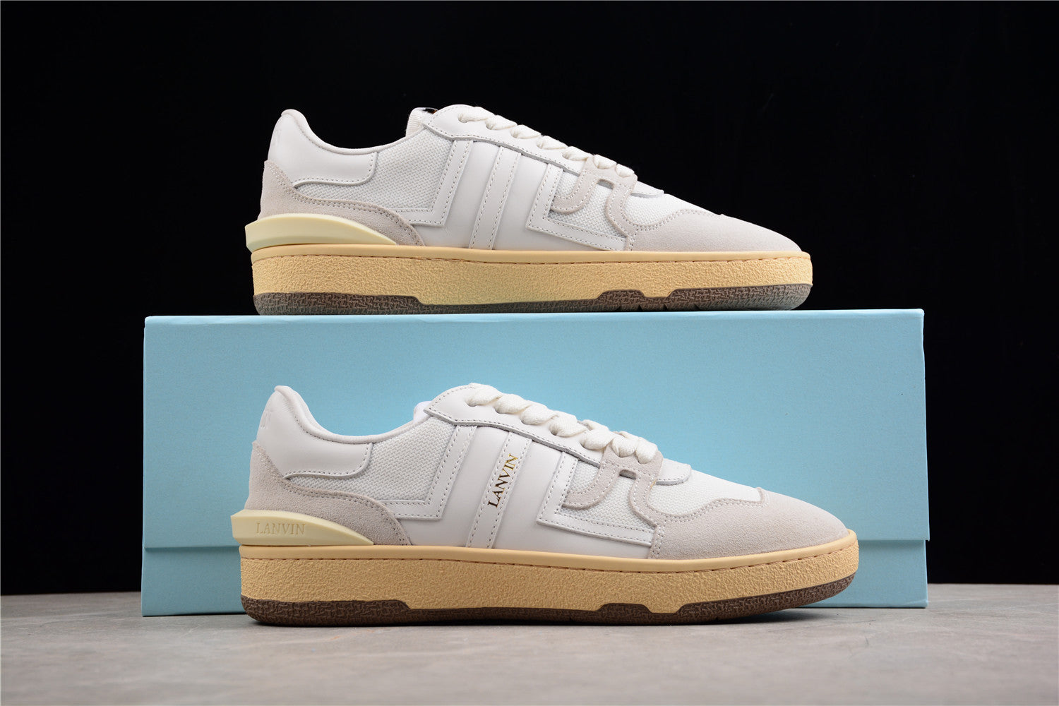 Lanvin Mesh And Suede Sneakers - White Unisex Streetwear Limited Edition - ### Lanvin Mesh and Suede Sneakers Step up your sneaker game with the Lanvin Mesh