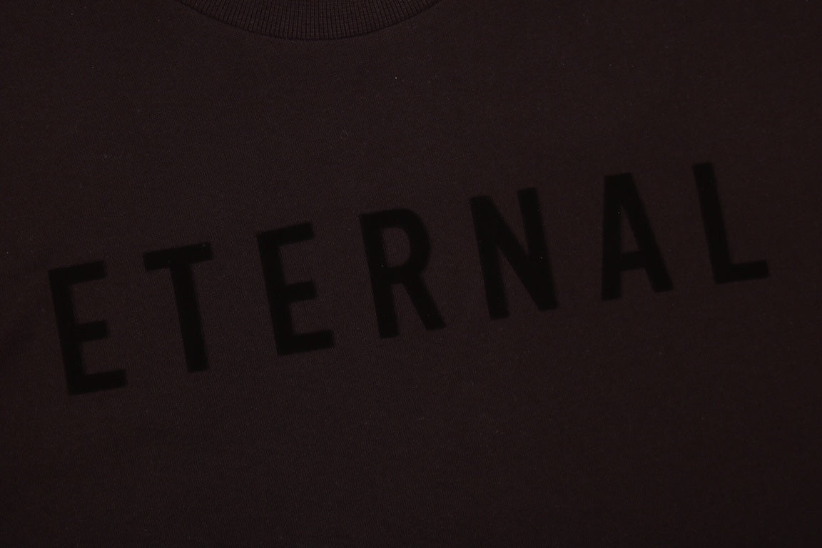 FEAR OF GOD ETERNAL T-SHIRT BLACK - close up - replica sneakers