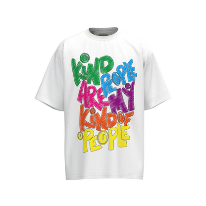 GALLERY Dept Jogger Pants - White Unisex Streetwear Limited Edition - **Gallery Dept. 'Kind People Are My Kind of People' Tee: Detailed Product Description** Introducing the