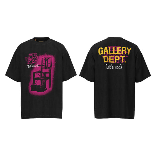 GALLERY Dept Jogger Pants - Black Unisex Streetwear Limited Edition - **Gallery Dept. 'Let's Rock' Tee: Detailed Product Description** Unleash your inner rockstar with the Gallery