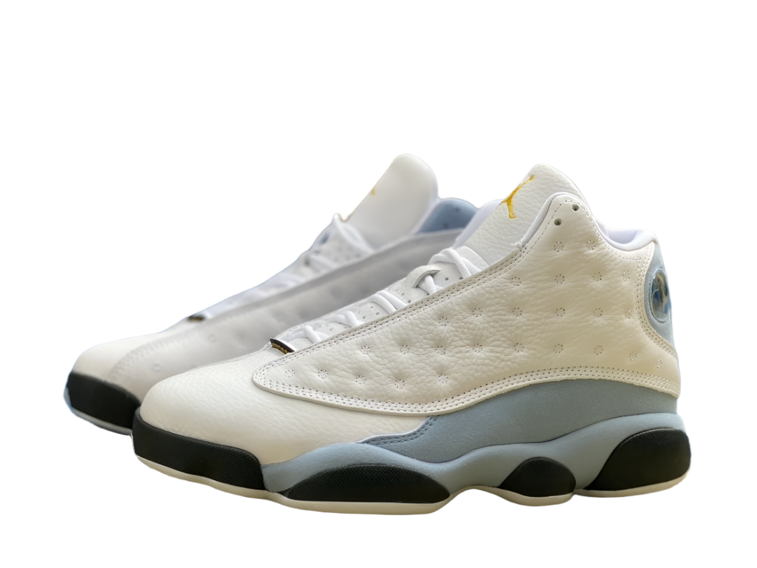 Jordan 13 blue Grey Unisex Streetwear Limited Edition - The Air Jordan 13 Retro in this fresh white and light blue colorway brings a