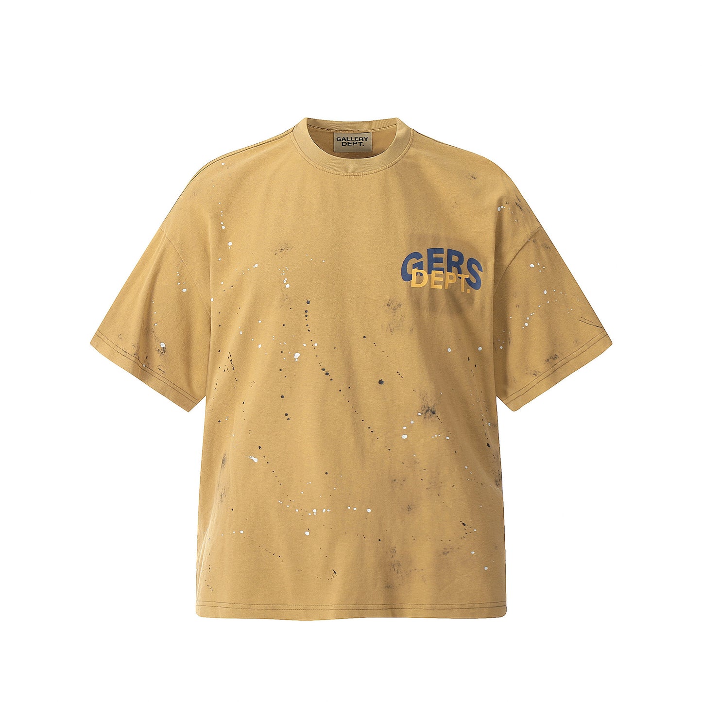 GALLERY Dept 24ss La T-Shirt - Red Unisex Streetwear Limited Edition - Introducing the 2024 Spring/Summer Gallery Dept. LA Baja-Inspired Post-Apocalyptic Mud-Dyed Hand-Painted Heavy Duty T-Shirt. This