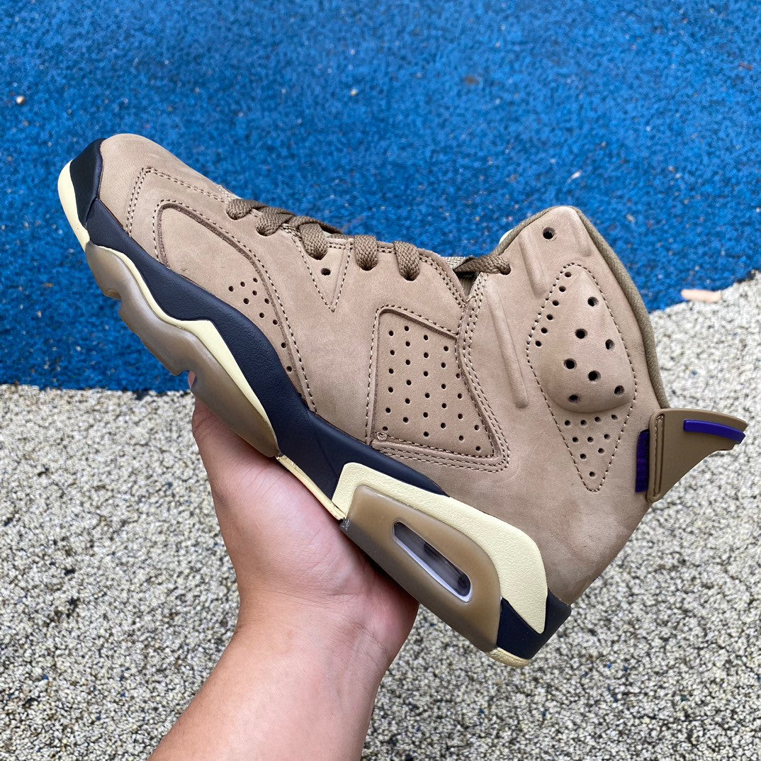 Jordan 6 Wmns Gore-te - brown Kelp Unisex Streetwear Limited Edition