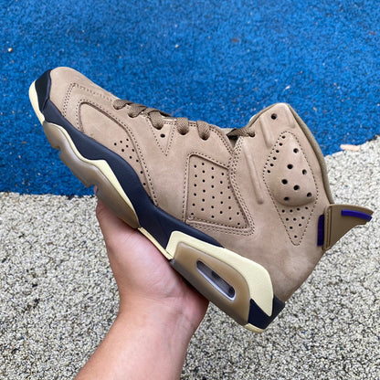 Jordan 6 Wmns Gore-te - brown Kelp Unisex Streetwear Limited Edition