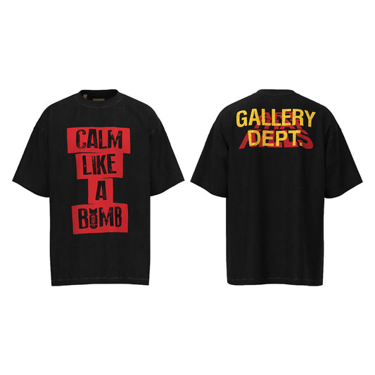 GALLERY Dept T-Shirt - Black Unisex Streetwear Limited Edition - **Gallery Dept. 'Calm Like A Bomb' T-Shirt** Elevate your streetwear collection with the Gallery Dept.