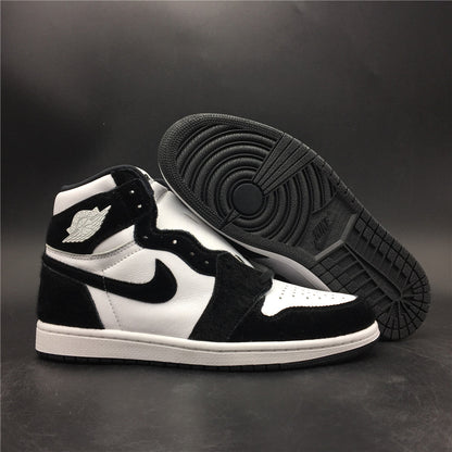 JORDAN 1 High - Panda - White Sneakers - Black Unisex Streetwear Limited Edition