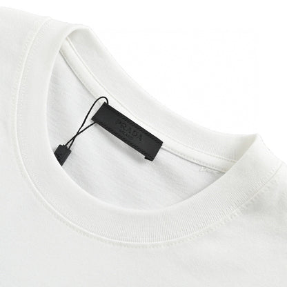 Prada T-shirt - With Subtle Branding - White Unisex Streetwear Limited Edition - <span>This Prada t-shirt features a clean white base with subtle 'PRADA MILANO' branding across the