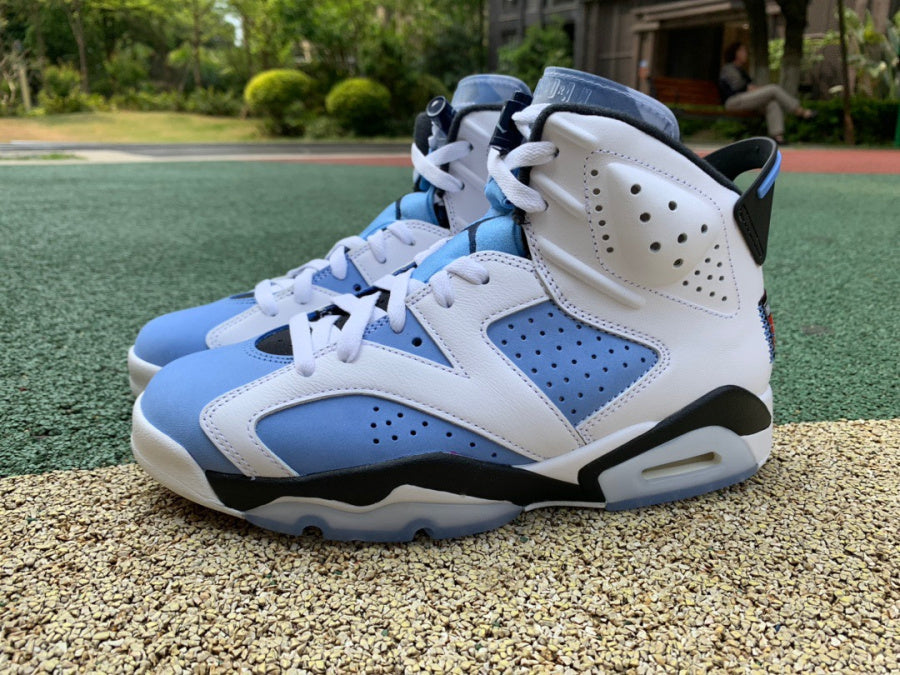 Jordan 6 'university Blue' Sneakers Unisex Streetwear Limited Edition - The Air Jordan 6 'University Blue' offers a fresh, vibrant look inspired by the University