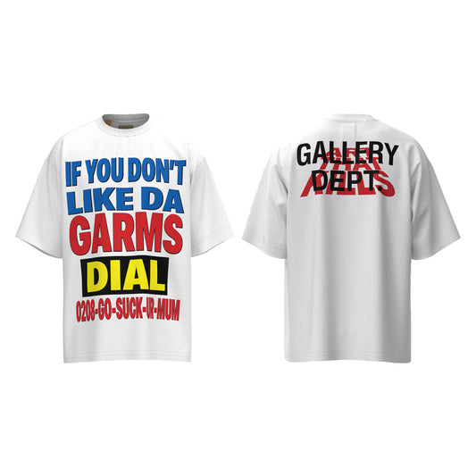 GALLERY Dept Jogger Pants - Black Unisex Streetwear Limited Edition - **Gallery Dept. 'If You Don't Like Da Garms Dial' Tee: Detailed Product Description** Introducing the
