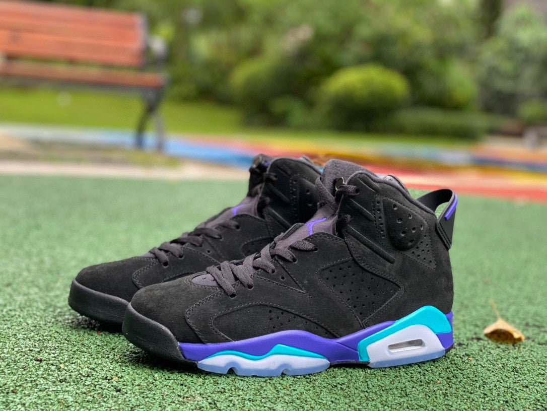 Jordan Aj6 Retro 'aqua' - Black Unisex Streetwear Limited Edition