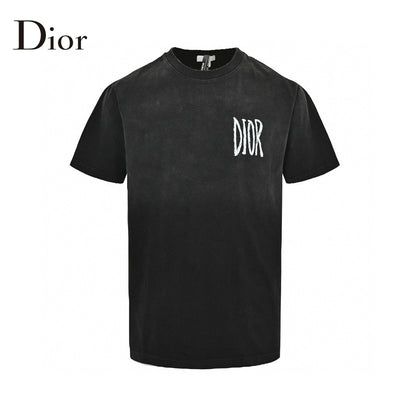 Dior Logo T-shirt (black) Unisex Streetwear Limited Edition - This black Dior T-shirt features a subtle gradient effect, giving it a modern and stylish