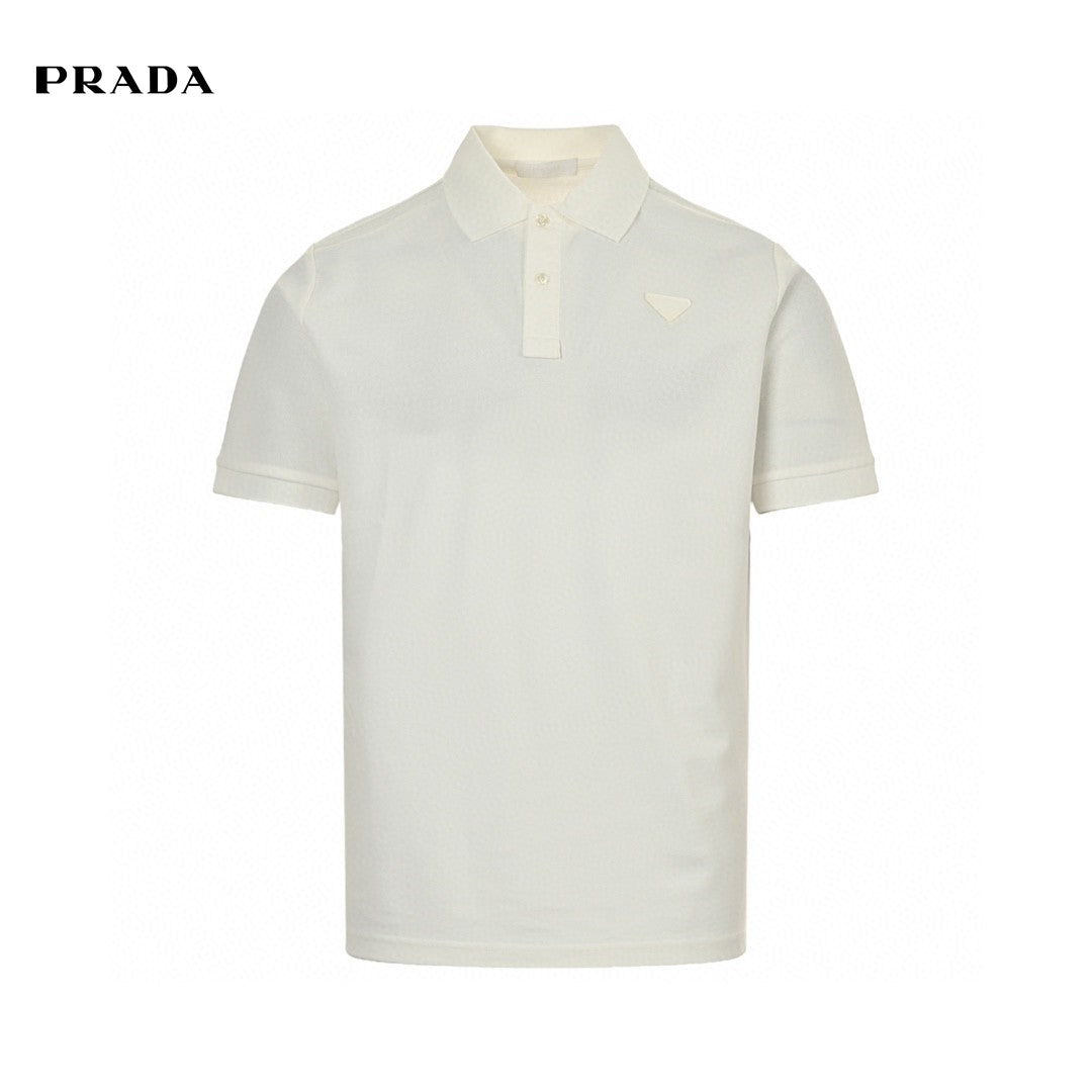 Prada Classic Polo Shirt - White Unisex Streetwear Limited Edition - This Prada polo shirt features a timeless design in a sleek white color. With a