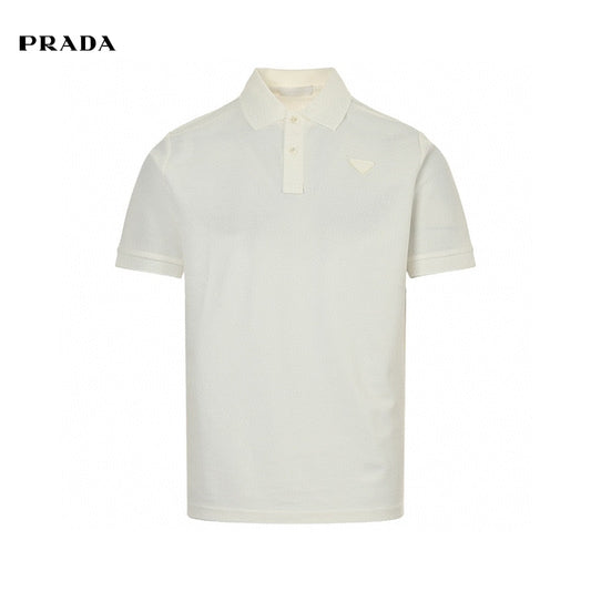 Prada Classic Polo Shirt - White Unisex Streetwear Limited Edition - This Prada polo shirt features a timeless design in a sleek white color. With a