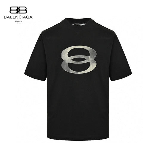 Balenciaga Oversized '8' Logo T-shirt (black) Unisex Streetwear Limited Edition - The Balenciaga Oversized '8' Logo T-Shirt in black is a standout piece that showcases the