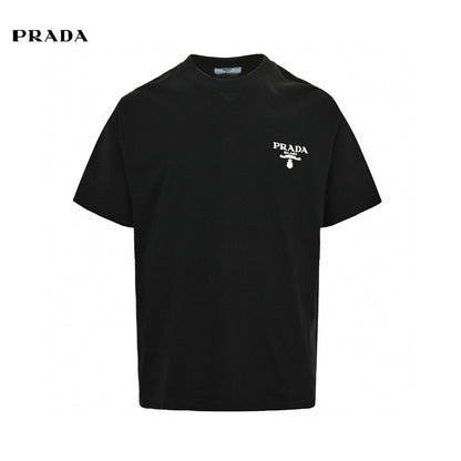 Prada Milano Logo T-shirt - Black Unisex Streetwear Limited Edition - This Prada t-shirt features the iconic Prada Milano logo on the chest, set against a