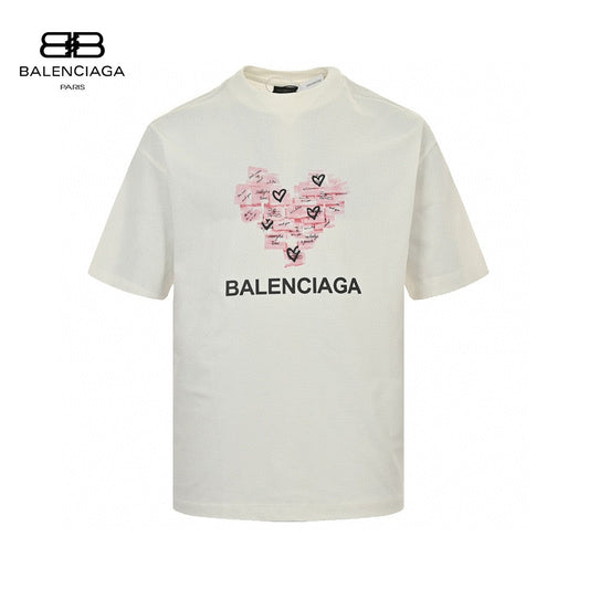 Balenciaga Love Notes T-shirt In - White Unisex Streetwear Limited Edition - The Balenciaga Love Notes T-Shirt in white is a playful and stylish addition to your