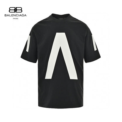 Balenciaga White Logo Graphic T-shirt (black) Unisex Streetwear Limited Edition - The Balenciaga White Logo Graphic T-Shirt in black is a bold statement piece, featuring a