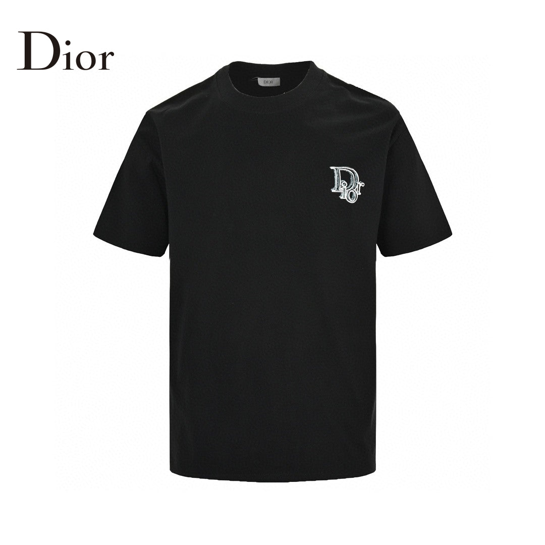 Dior Classic Logo T-shirt (black) Unisex Streetwear Limited Edition - The Dior Classic Logo T-Shirt in black is a stylish and versatile piece that epitomizes