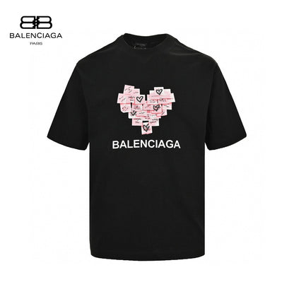 Balenciaga Love Notes T-shirt In - Black Unisex Streetwear Limited Edition - The Balenciaga Love Notes T-Shirt in black is a striking and fashionable piece that adds