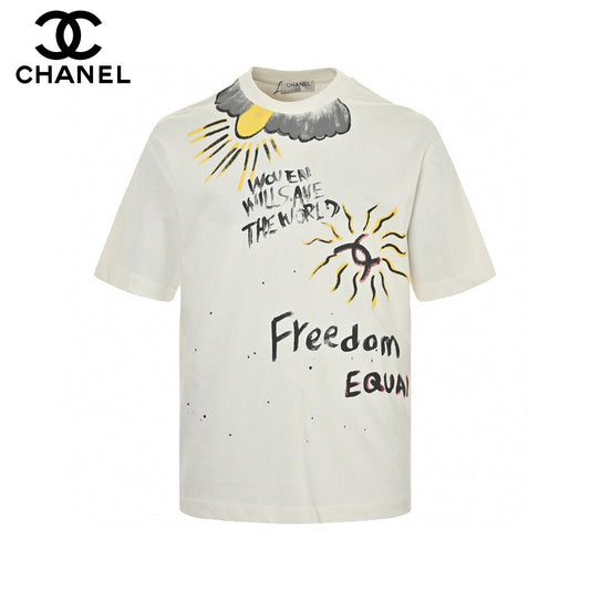 Chanel 'women Will Save The World' T-shirt In - White Unisex Streetwear Limited Edition - The Chanel 'Women Will Save The World' T-Shirt in white is a bold and empowering