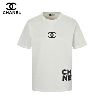 Chanel Double C Logo T-shirt (white) Unisex Streetwear Limited Edition - The Chanel Double C Logo T-Shirt in white exemplifies effortless elegance and luxury. Crafted from