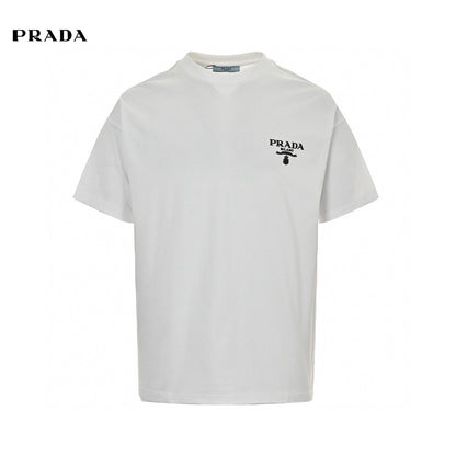 Prada Milano Logo T-shirt - White Unisex Streetwear Limited Edition - This Prada t-shirt features the iconic Prada Milano logo on the chest. The clean and