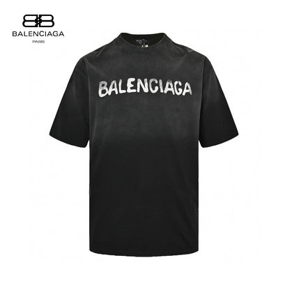 Balenciaga Spray-paint Logo T-shirt (black) Unisex Streetwear Limited Edition - The Balenciaga Spray-Paint Logo T-Shirt in black is a striking piece that combines casual style
